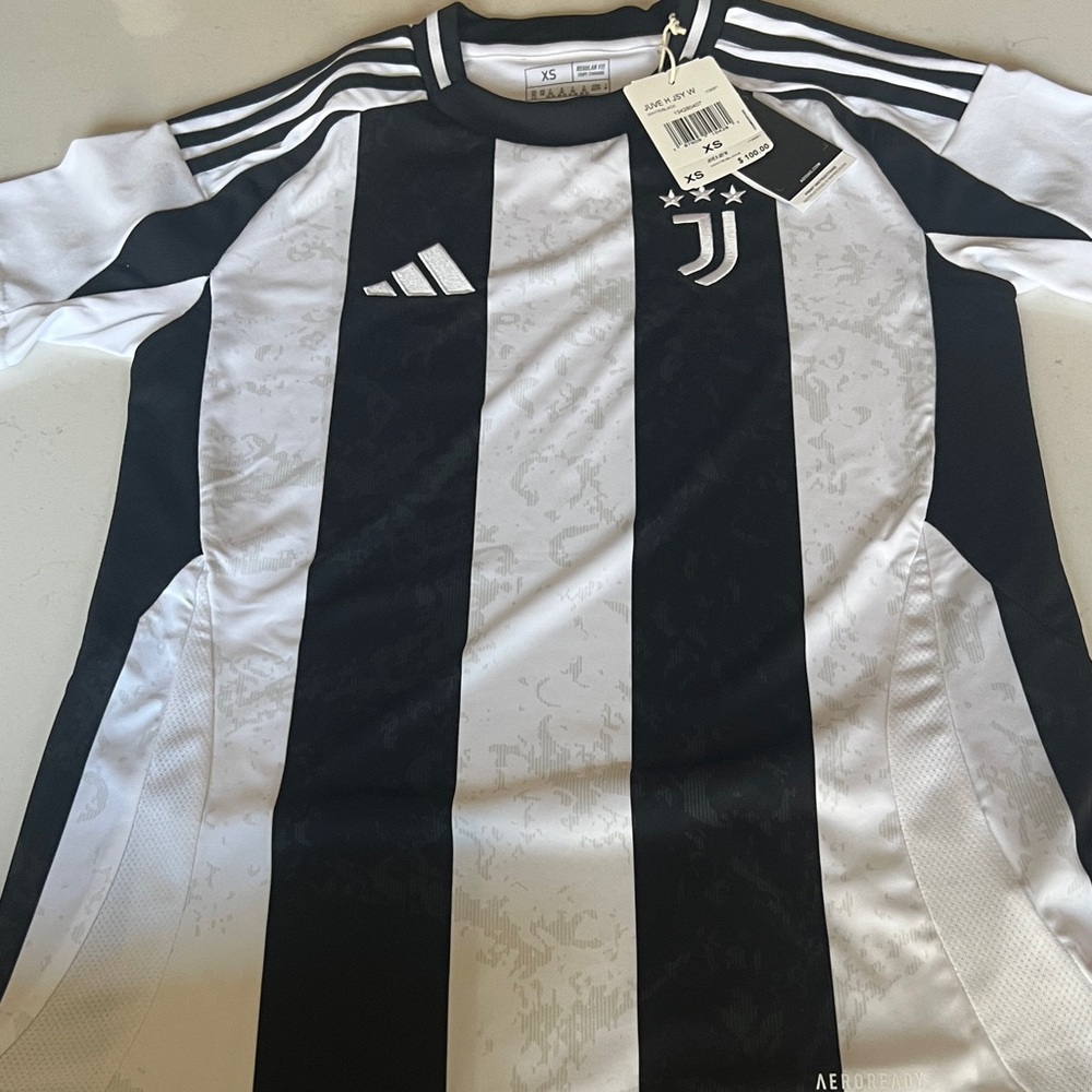 Adidas Black and White Juventus Jersey